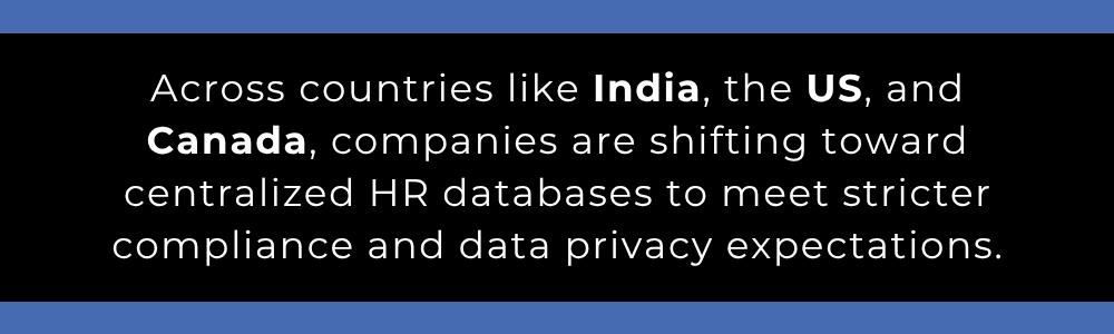 HR manager using centralized employee database software for compliance and secure data management