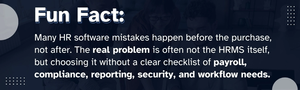 HRMS checklist prevents wrong software decisions
