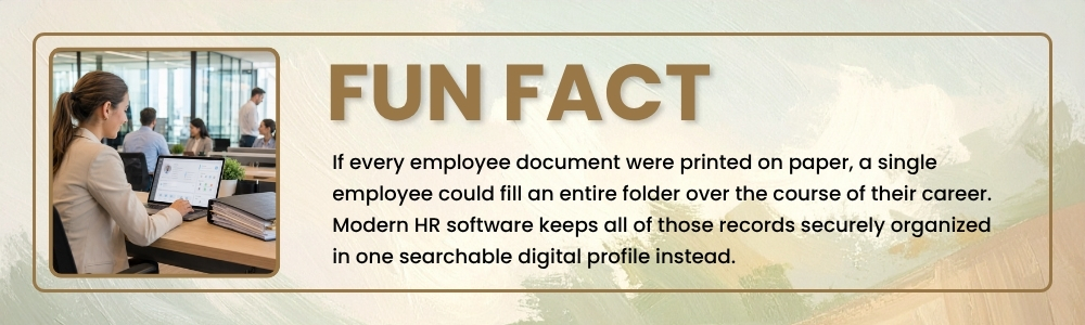 Digital employee folder replacing paper HR records