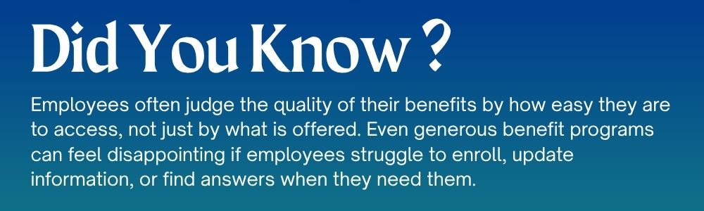 Employee accessing benefits quickly through digital HR software