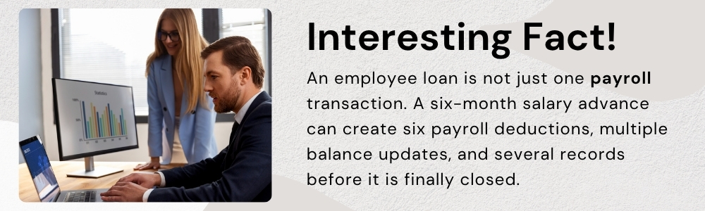 Salary advances moving through multiple payroll deductions