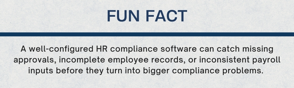 HR compliance software flagging compliance issues