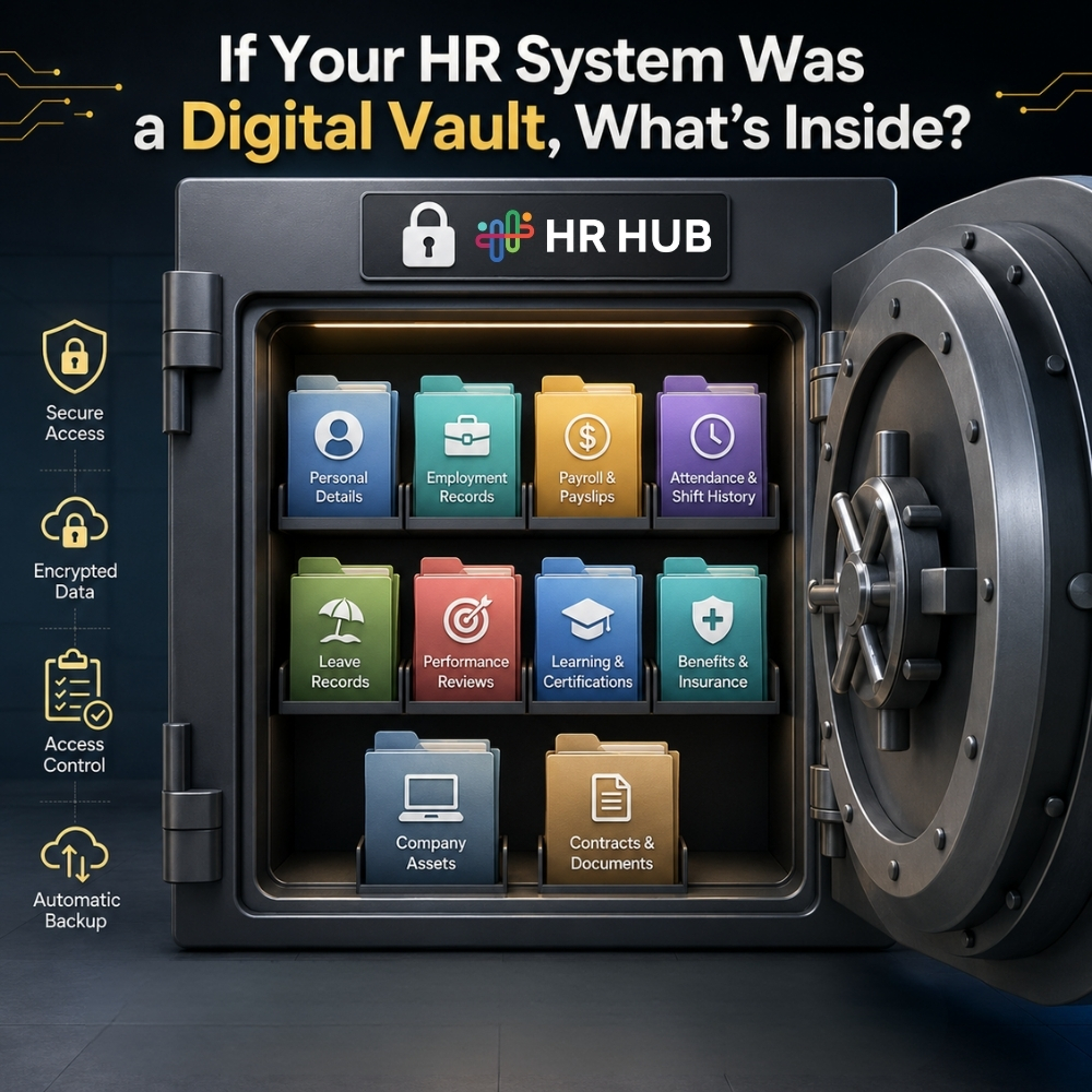 Employee data stored securely in a centralized HR data vault