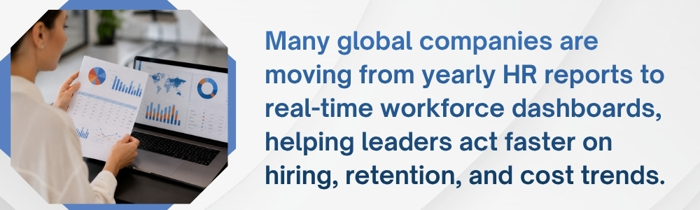Real time workforce dashboards help companies track hiring retention trends