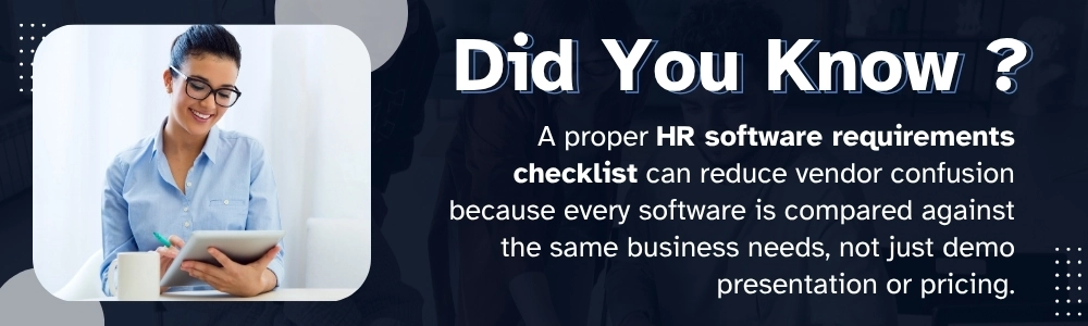 HR checklist helps compare HRMS vendors clearly