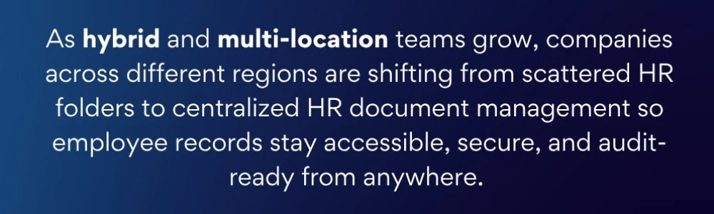 Centralized HR documents improve access security and compliance