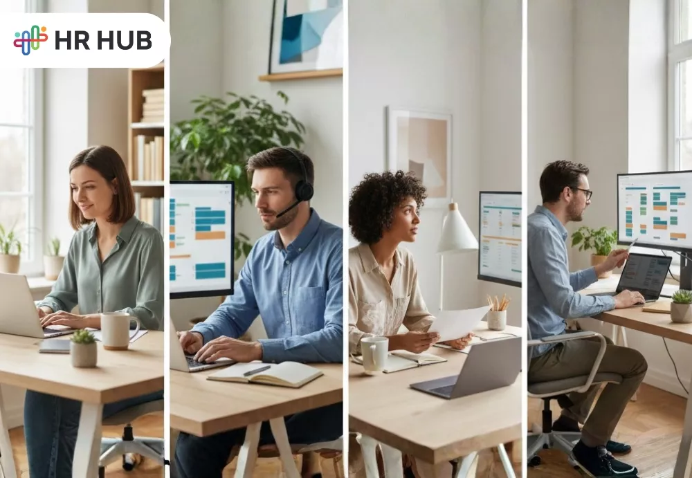 Remote workforce management software dashboard for global teams